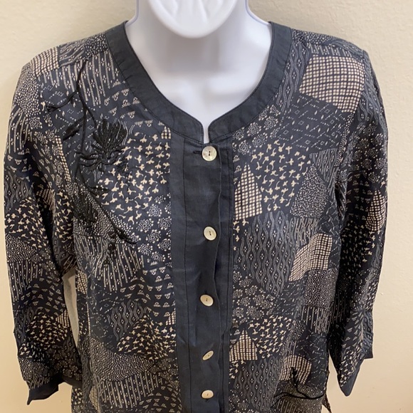 Citron Blue White Button Down Shirt M - Picture 3 of 8